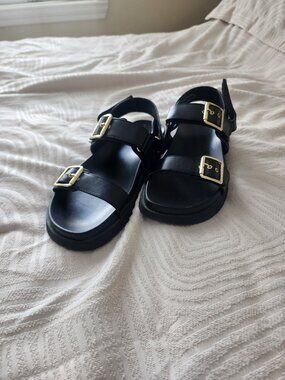 USED Madden NYC Black sandals Sz 10